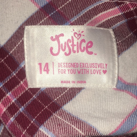 plaid pink fade button down shirt - Picture 2 of 2